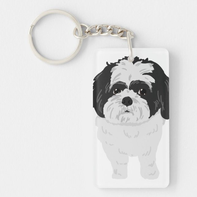 Shih-Tzu Keychain beklär och knuffar (Framsidan)