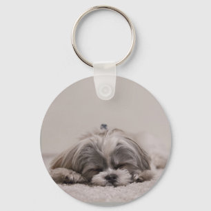 Shih Tzu Keychain för hund älskare Nyckelring