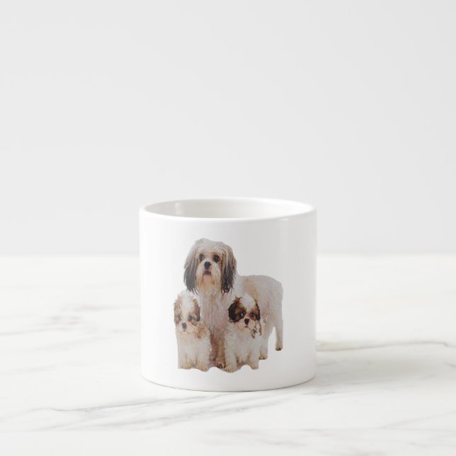 Shih-tzu-kista mugg espressomugg (Framsidan)