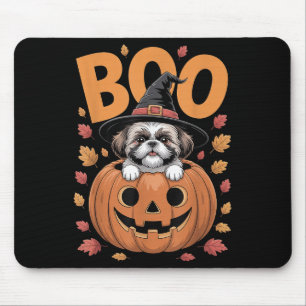 Shih Tzu-kostym på pumpa Halloween Shih Tzu Musmatta