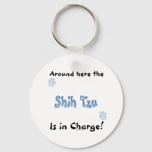 Shih Tzu laddning Keychain Nyckelring