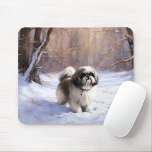 Shih Tzu Låt det snöa jul Musmatta