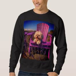 Shih Tzu ler i blomsterfält (Hunddagar) Lång Ärmad Tröja