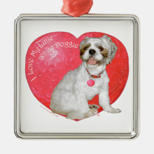 Shih Tzu / Lhasa Apso Alla hjärtans dag Julgransprydnad Metall