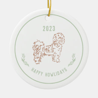 Shih Tzu, Lhasa Apso Hund Helgdag Ornament