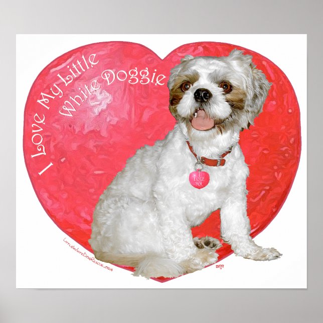 Shih Tzu/Lhasa Apso Valentindagen Poster (Framsidan)