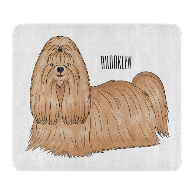Shih tzu long hair dog cartoon illustration (Framsidan)