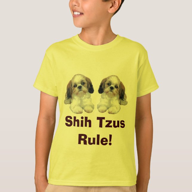 Shih Tzu lurar T-tröjavalpar härskar T-shirt (Framsida)