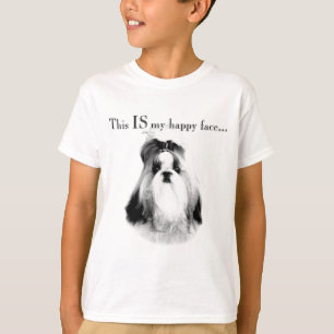 Shih Tzu Lycklig Ansikte T-shirt