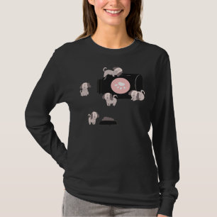 Shih Tzu Lycklig Pills Hund Cute Puppy Owner T Shirt