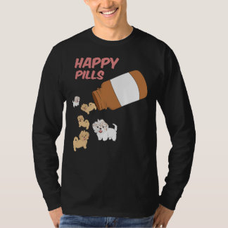 Shih Tzu Lycklig Pills Shih Tzu Hund T Shirt