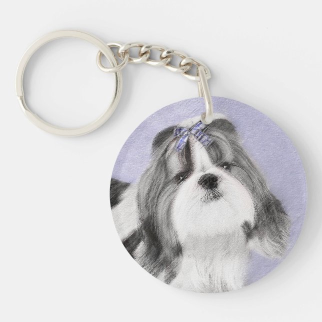 Shih Tzu-målning - Cute Original Hund Art (Framsidan)