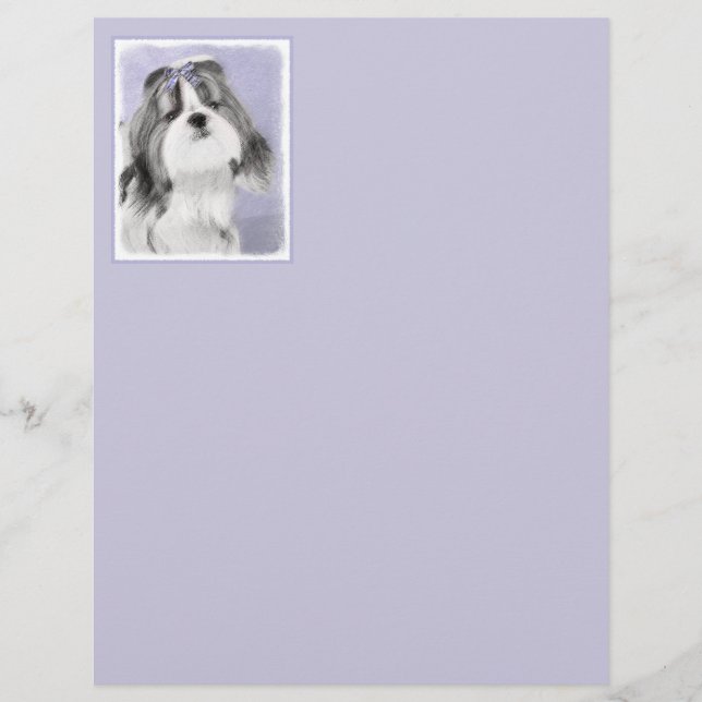 Shih Tzu-målning - Cute Original Hund Art (Framsida)