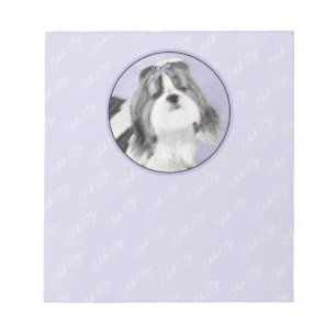 Shih Tzu-målning - Cute Original Hund Art Anteckningsblock