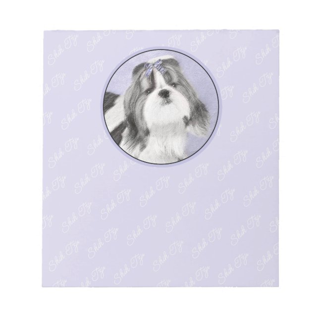 Shih Tzu-målning - Cute Original Hund Art Anteckningsblock (Framsida)