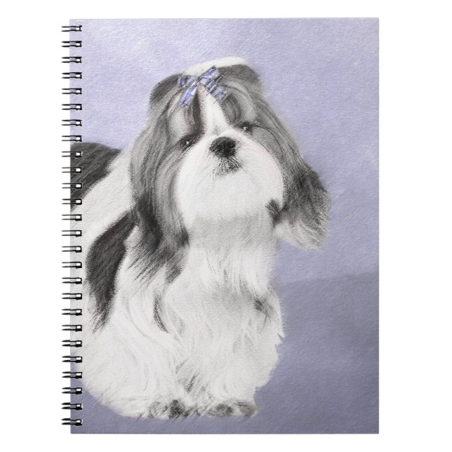 Shih Tzu-målning - Cute Original Hund Art Anteckningsbok (Framsidan)