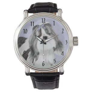 Shih Tzu-målning - Cute Original Hund Art Armbandsur