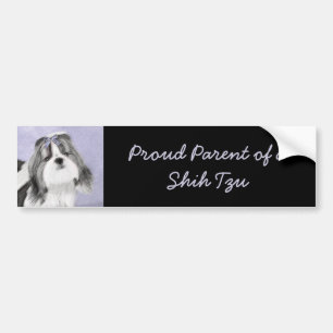 Shih Tzu-målning - Cute Original Hund Art Bildekal