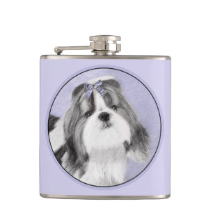 Shih Tzu-målning - Cute Original Hund Art Fickplunta