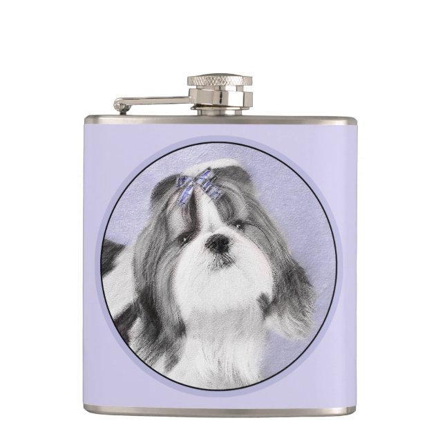 Shih Tzu-målning - Cute Original Hund Art Fickplunta (Framsidan)
