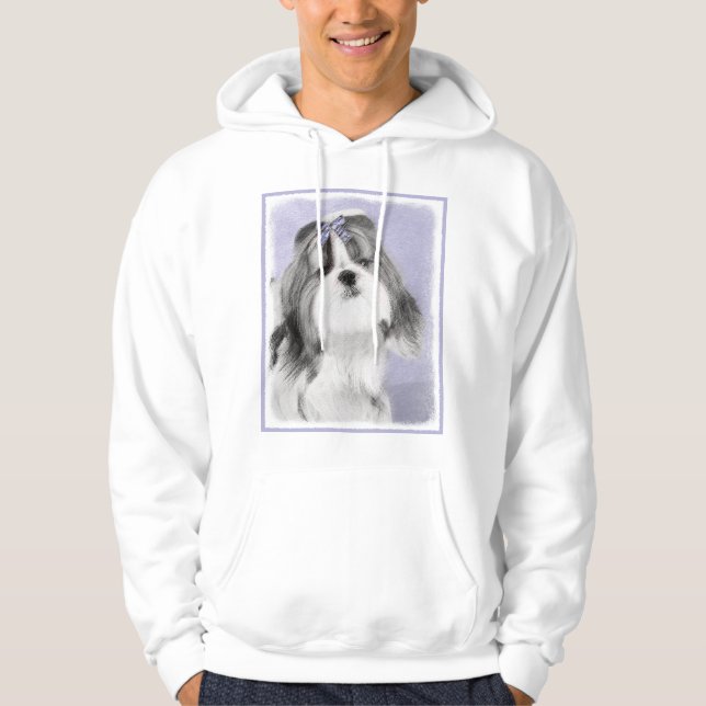Shih Tzu-målning - Cute Original Hund Art Hoodie (Framsida)