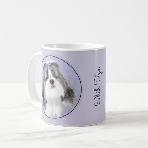 Shih Tzu-målning - Cute Original Hund Art Kaffemugg