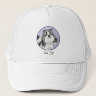 Shih Tzu-målning - Cute Original Hund Art Keps