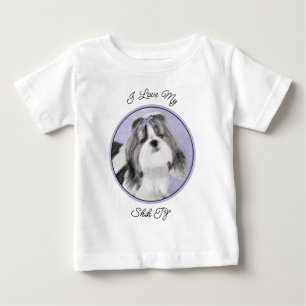 Shih Tzu-målning - Cute Original Hund Art T Shirt