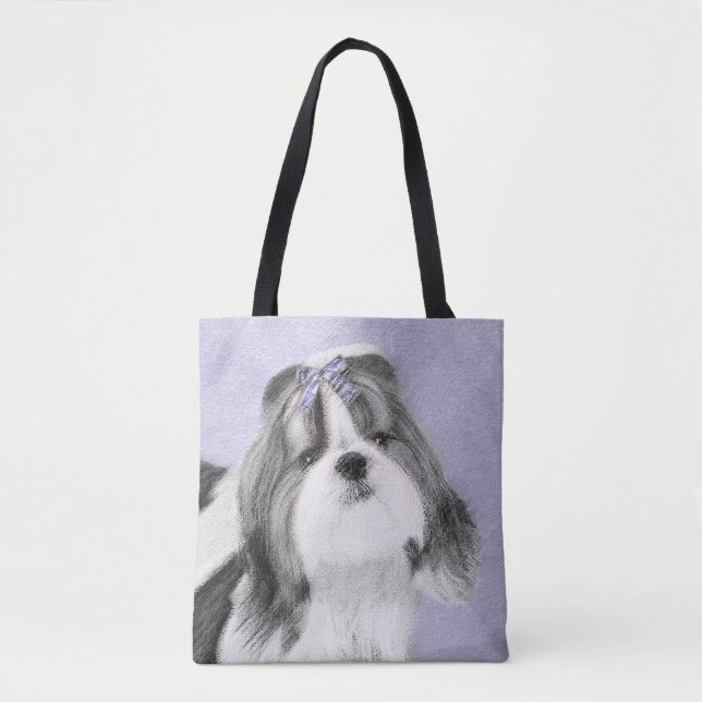 Shih Tzu-målning - Cute Original Hund Art Tygkasse (Framsida)