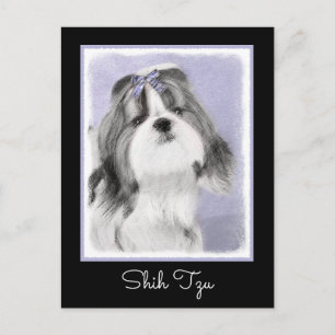 Shih Tzu-målning - Cute Original Hund Art Vykort
