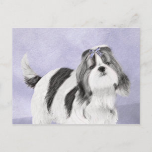 Shih Tzu-målning - Cute Original Hund Art Vykort