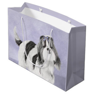 Shih Tzu målning - gullig original- hundkonst