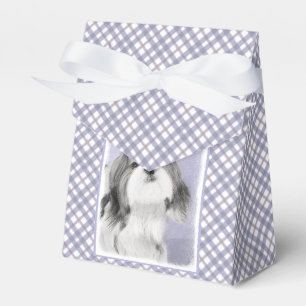 Shih Tzu målning - gullig original- hundkonst Presentaskar