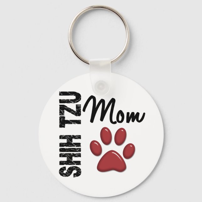 Shih Tzu Mamma 2 Nyckelring (Framsida)