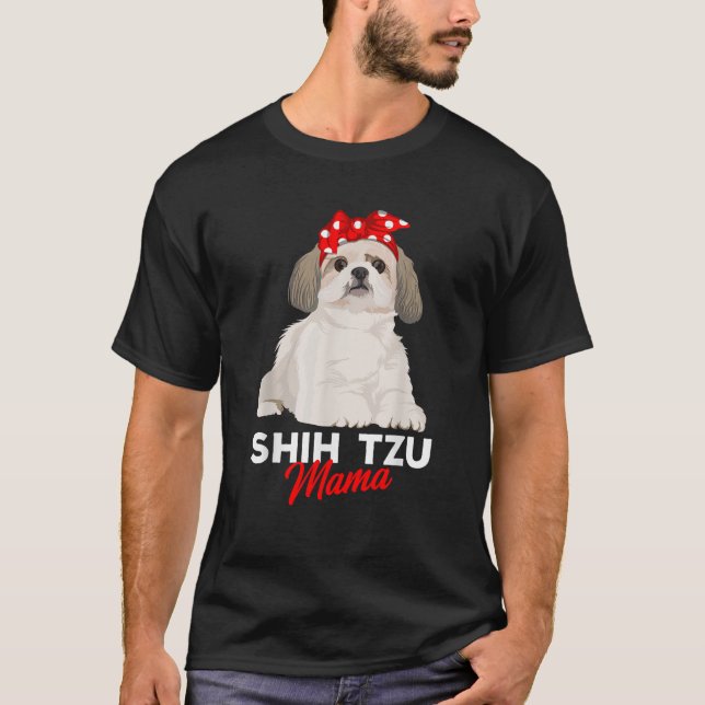 Shih Tzu Mamma Cute Shih Tzu Hund Funny Womens G T Shirt (Framsida)