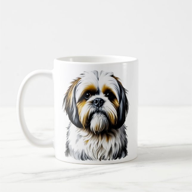 Shih Tzu Mamma | Hundälskare Kaffemugg (Vänster)