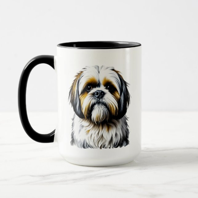 Shih Tzu Mamma | Hundälskare Mugg (Vänster)