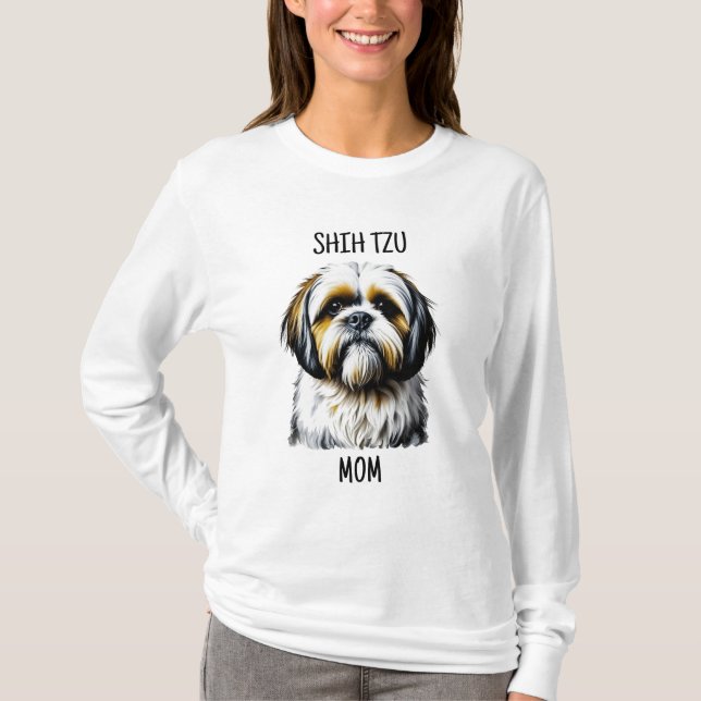 Shih Tzu Mamma | HUNDÄLSKARE T Shirt (Framsida)