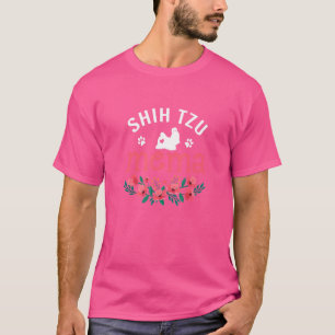 Shih Tzu Mamma Kvinnor Söt Hund Ägare Jul Mamma T Shirt