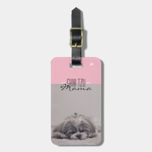 Shih Tzu Mamma Luggage Tag för Hund Mammor Bagagebricka