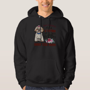 Shih Tzu Mamma och Ansikte Mask Hoodie