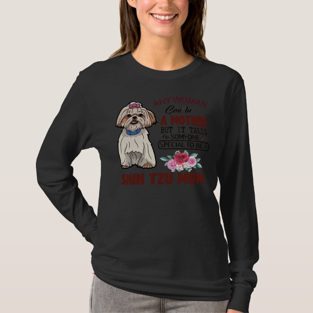 Shih Tzu Mamma och Ansikte Mask T Shirt (Framsida)