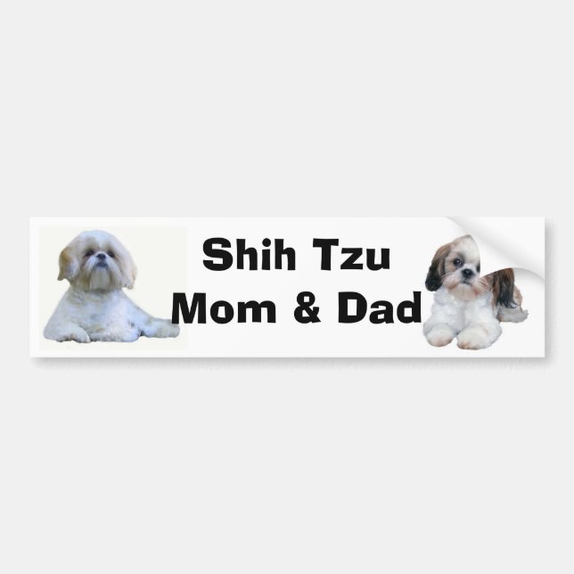 Shih Tzu mamma- & pappabildekal Bildekal (Framsidan)