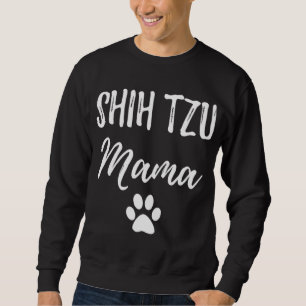Shih Tzu Mamma Rolig hund Älskare Hund, Mamma Gift Lång Ärmad Tröja
