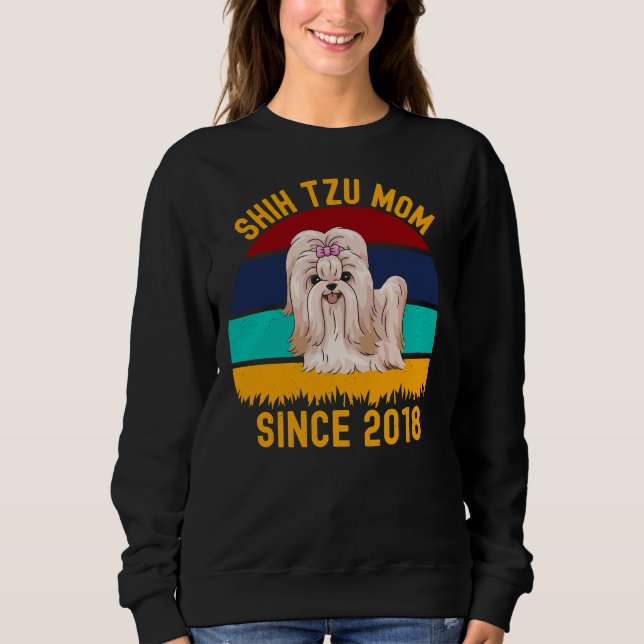 Shih Tzu Mamma sedan 2018 citerar Hundar T Shirt (Framsida)