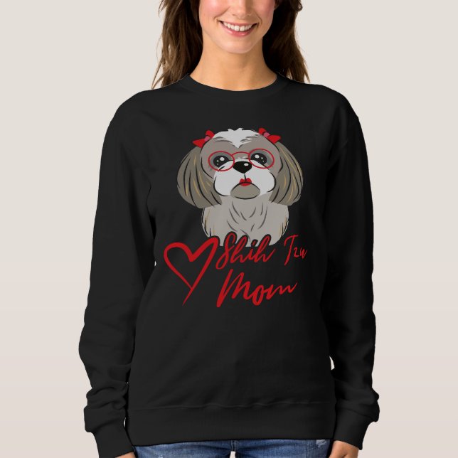 Shih Tzu Mamma T Shirt (Framsida)