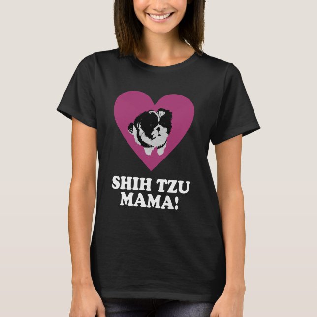 Shih Tzu Mamma T Shirt (Framsida)