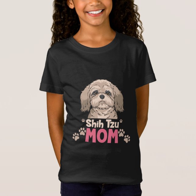 Shih Tzu Mamma T Shirt (Framsida)