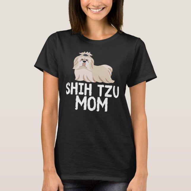 Shih Tzu Mamma T Shirt (Framsida)