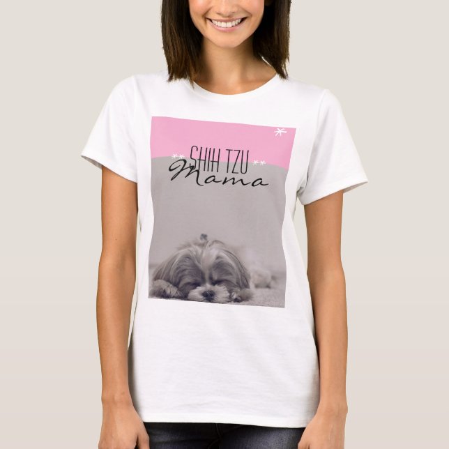 Shih Tzu Mamma T-shirt för Hund Mammor (Framsida)
